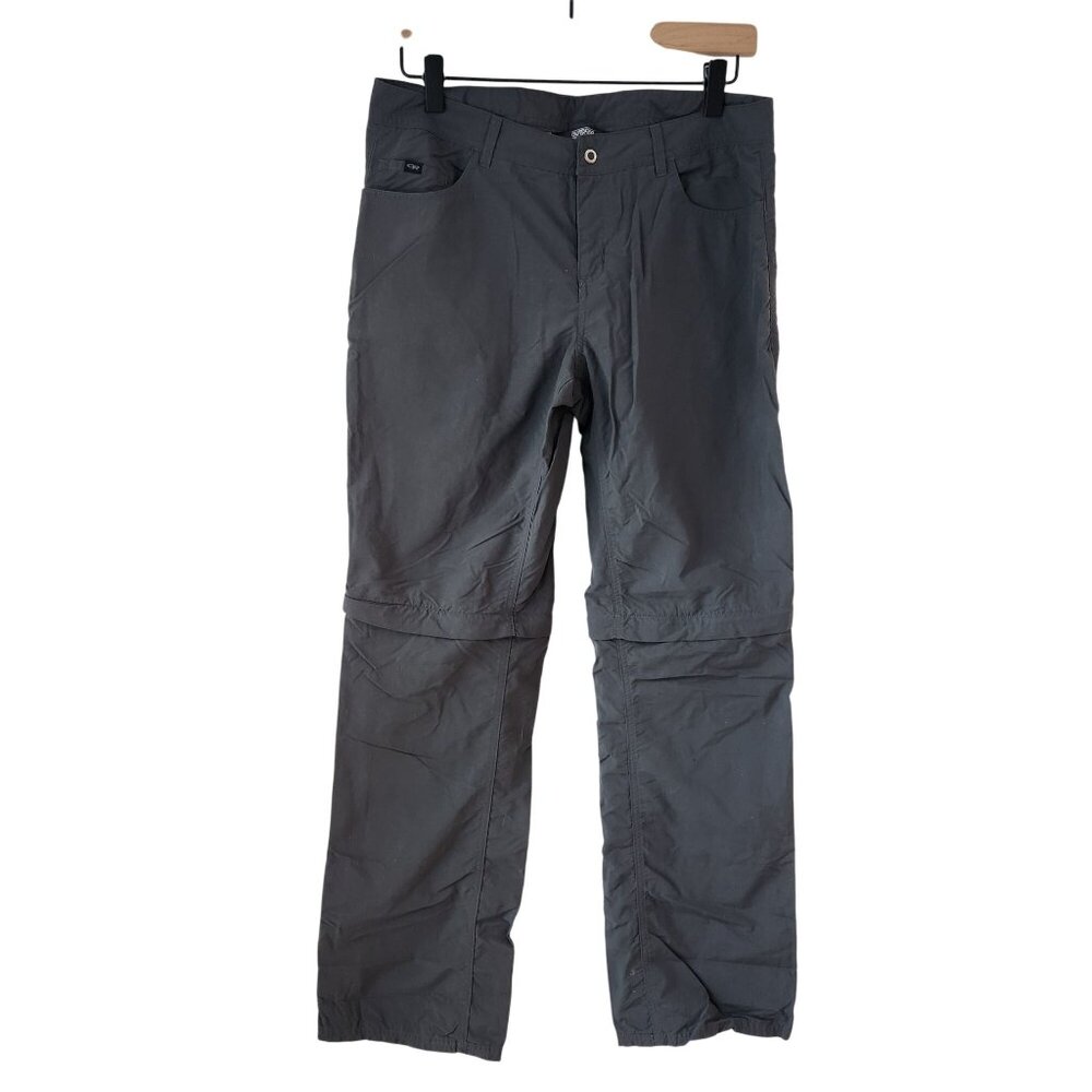 Outdoor Research Grey Hiking Pants Shorts Convertible 100% Nylon Insect Shield 6